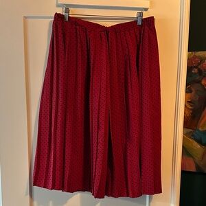 Elegant Red Polka Dot Skirt